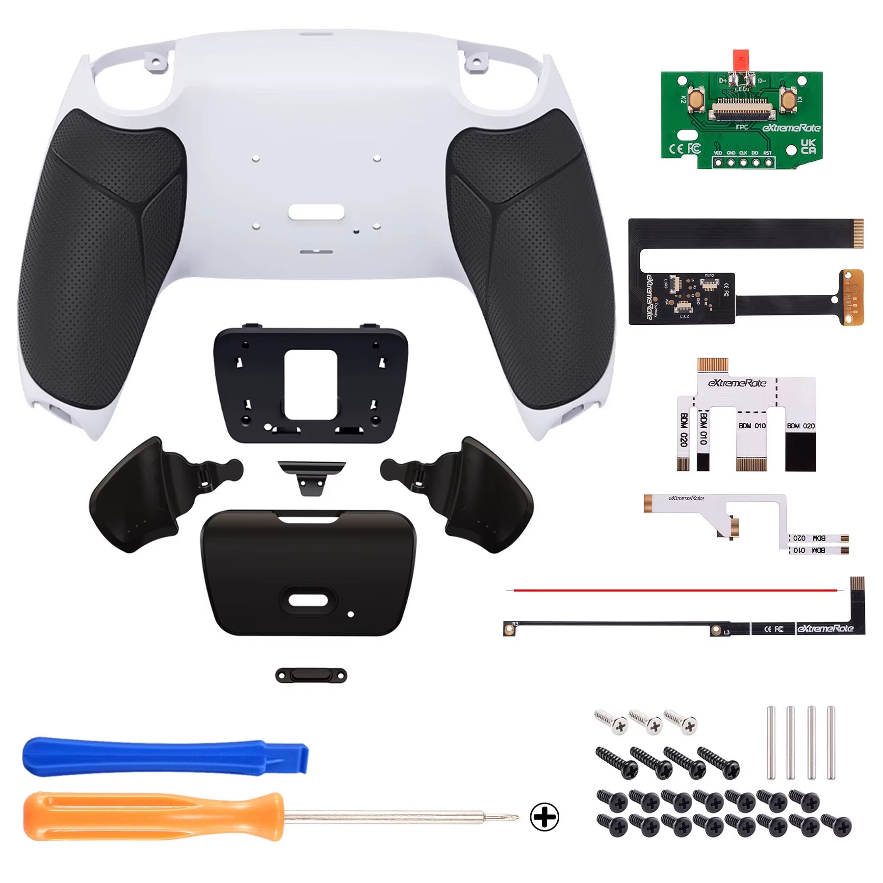 Back Paddles Remappable Rise Remap Kit for PS5 Controller BDM-010 & BDM-020, Upgrade Board Back Shell Back Buttons
