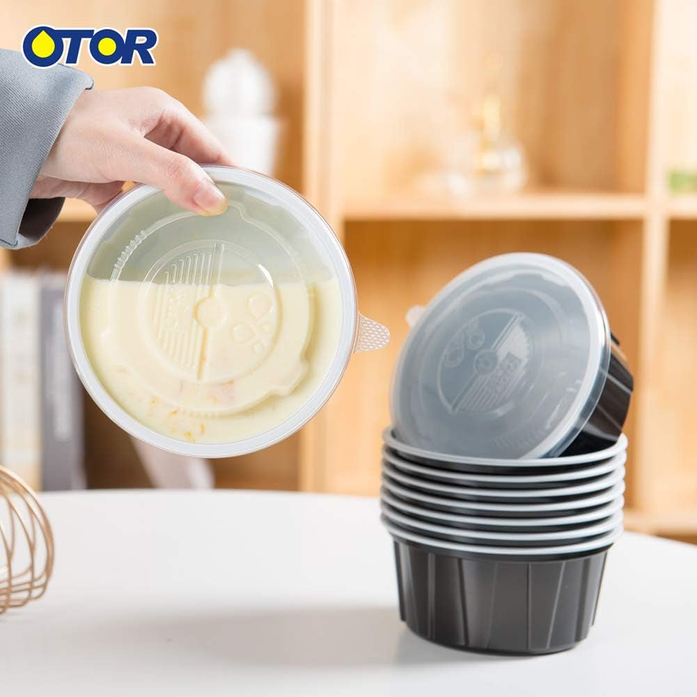 27Oz Meal Prep Food Container Sets with Airtight Lids Deli Container Bento Box Lunch Boxes Take Away Food Storage Two-Color Process Stackable Reusable BPA Free 25 Sets