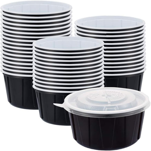 27Oz Meal Prep Food Container Sets with Airtight Lids Deli Container Bento Box Lunch Boxes Take Away Food Storage Two-Color Process Stackable Reusable BPA Free 25 Sets