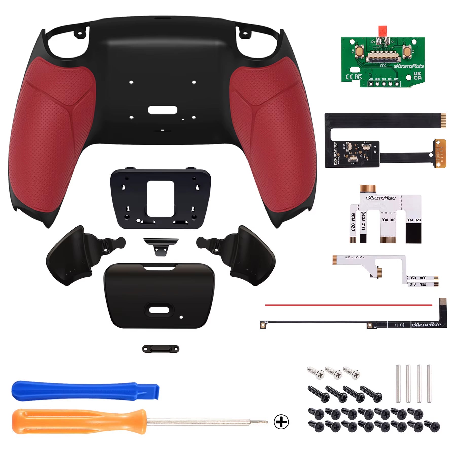 Back Paddles Remappable Rise Remap Kit for PS5 Controller BDM-010 & BDM-020, Upgrade Board Back Shell Back Buttons