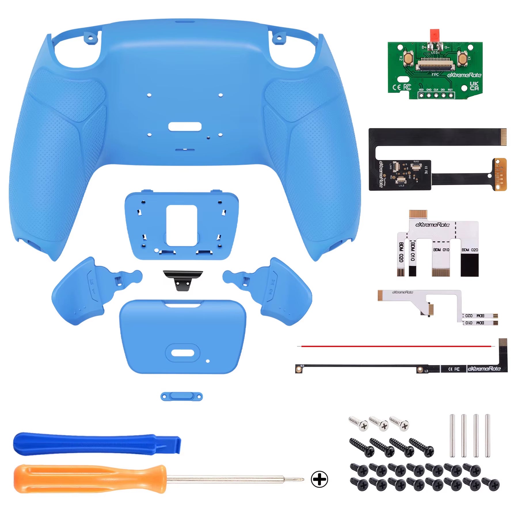 Back Paddles Remappable Rise Remap Kit for PS5 Controller BDM-010 & BDM-020, Upgrade Board Back Shell Back Buttons