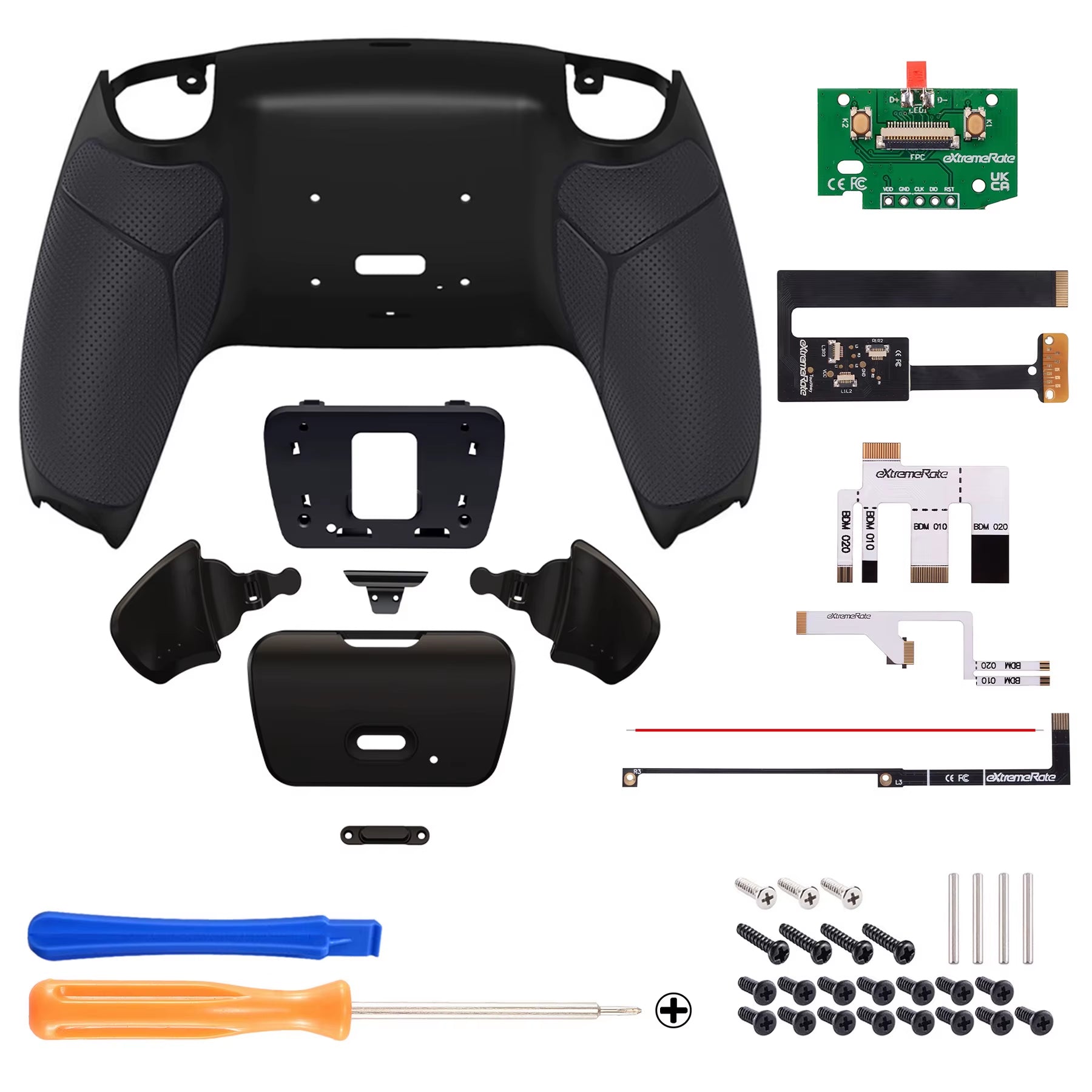 Back Paddles Remappable Rise Remap Kit for PS5 Controller BDM-010 & BDM-020, Upgrade Board Back Shell Back Buttons