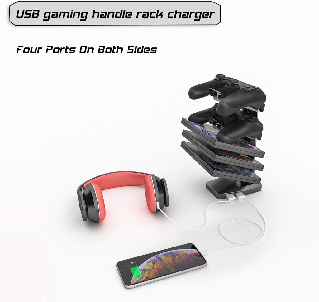 VITESSE 55 Inch Gaming Desk, Gaming Computer Desk, PC Gaming Table, T Shaped Racing Style Proitessfessional Gamer Game Station with Mouse Pad, USB Gaming Handle Rack, Cup Holder Headphone Hook